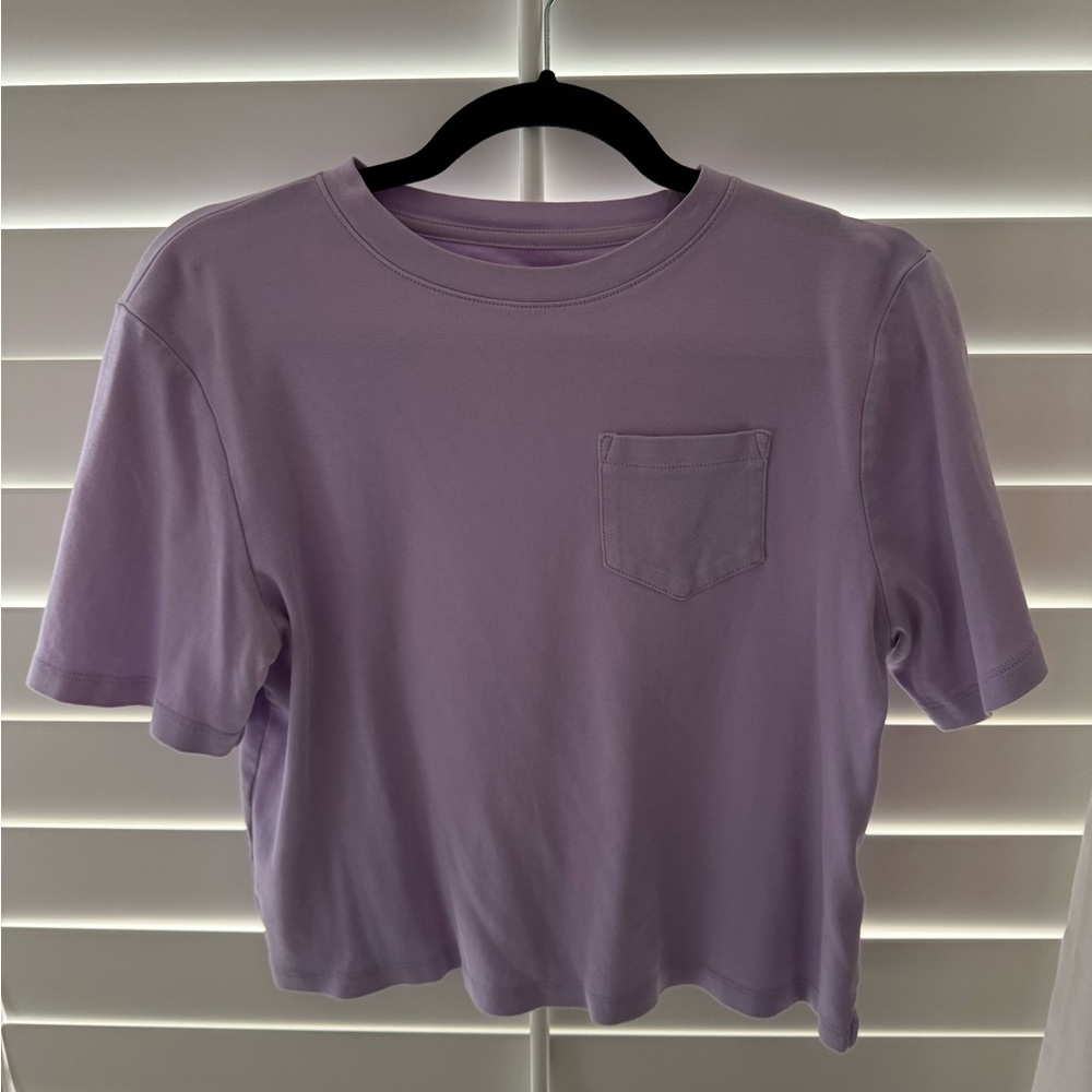 a new day Lavender Tee with Pocket